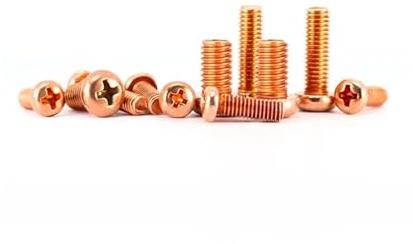 KSeSii Vite a Testa Tonda con Croce in Rame Rosso/Bullone a Testa cilindrica con Croce incassata in Rame M3 M4 M5 M6(10pcs M4x20)