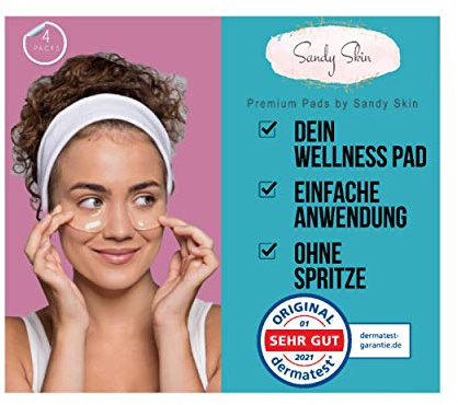 Sandy Skin® Almohadillas reutilizables para los ojos, 3 almohadillas antiarrugas, reducción de arrugas