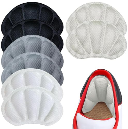 16 Pezzi (8 Paia) Set di Cuscini di Tallone - Cuscino di Tallone Fatto di Spugna, Cuscini di Scarpe Autoadesivi, Cuscini di Protezione Dai Talloni, Cuscini di Tallone Traspirante Impediscono a Bolle e