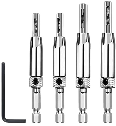 4PCS Self Centering Drill Bit, Hinge Drill Bit Self Centring