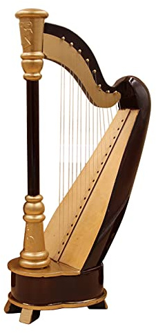 Harfe Miniaturfigur Musikinstrument Modell Dekoration Retro Statue Holz Vintage Haus Möbel Ornamente Harfe Modell Miniatur Ornament Instrument Musical