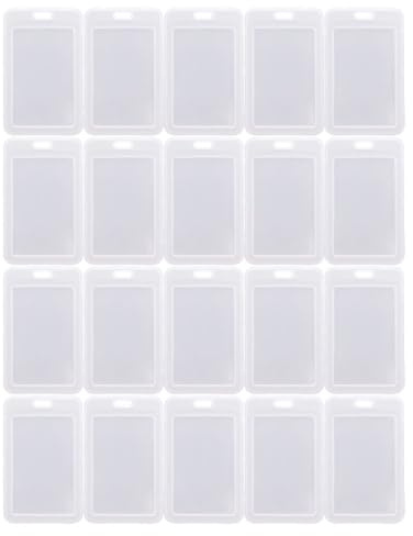 PRETYZOOM Fundas Transparentes para Tarjetas de Autobús, 30 Piezas de Plástico Blanco, Protectores Creativos y Prácticos para Estudiantes y Personal