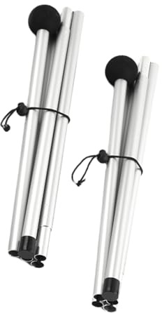 BAIMOQI 2Pcs Adjustable Length Outdoor Awning Poles Folding Beach Tent Poles Shelter Canopy Rod for Camping Hiking