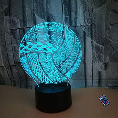 Optische Täuschung 3D Volleyball Nacht Licht 16 Farben Andern Sich Fernbedienung USB-Strom Touch Schalter Dekor Lampe LED Lampe Tisch Kinder Brithday weihnachten Geschenk