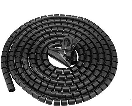 Kabelkanal, 1,5 m/3 m Länge, Spiralkabel-Schlauch, 16/22/28mm, Weiß, Schwarz, Silber, Kabelmanagement/-Lösung