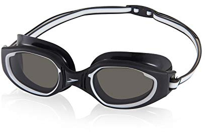 Speedo Unisex-Adult Swim Goggles Hydro Comfort, Black/Steel