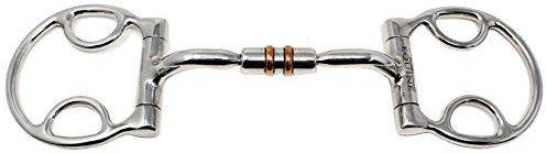Professional Equine 35625 Profi-Trense mit Kupferrollen, SS/Kupfer, Mouth: 6 Cheeks: 3