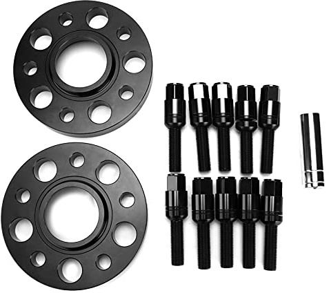 Qiilu Nabenzentrierte Spurverbreiterungen, 5x112 Spurverbreiterungssatz, Nabenzentrierte Spurverbreiterungen 20mm für W215 / W216‑ CL Klasse‑CL500 CL600 AMG