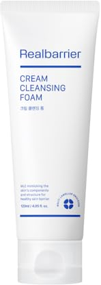 Real Barrier Cream Cleansing Foam 120ml, Sulfate-Free Amino Acid Face Wash, Ceramide, Moisturizing Cleanser, Skin Barrier Protection, Korean Skincare