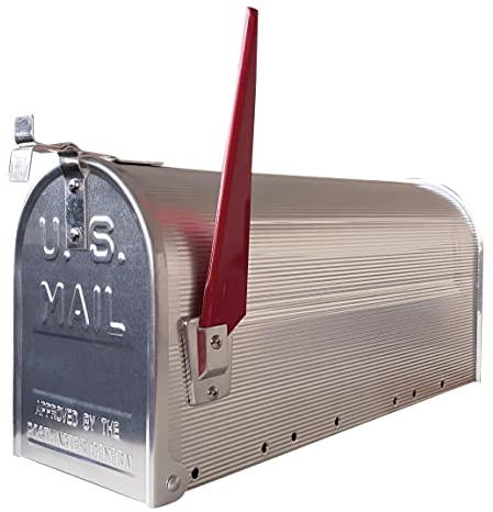 ARREGUI Americano E2101A Buca Lettere Americana in Alluminio, di Grandi Dimensioni, Dimensione L (Riviste e Buste C4), Cassetta Postale Americana, Per Posta, Pane o Giornale, Inox