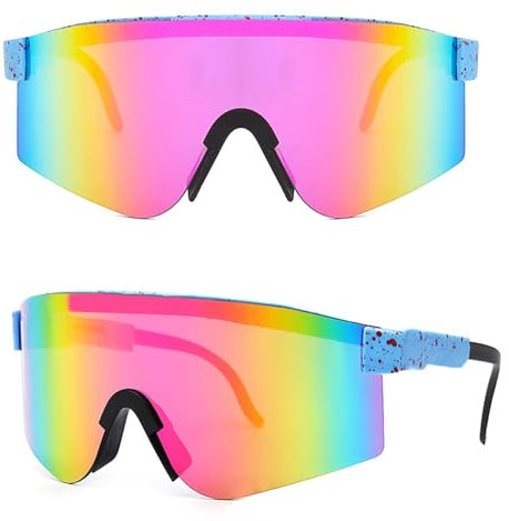 BECILES Solglasögon cykelglasögon, män kvinnor sportglasögon cykelglasögon, skyddsglasögon solglasögon anti-UV för utomhusaktiviteter som cykling löpning klättring bilkörning fiske golf skidor utomhus