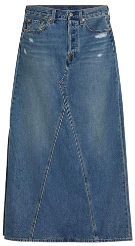 Levi's Jupe Longue Fendue emblématique pour Femme, Ski Vintage vérifié, 32