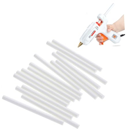 CLISPEED Stick Di Colla a Caldo Colorati 20 Pezzi Bianchi, Barra Adesiva Hot Melt Leggera e Sicura Per Bricolage, Fai Da Te e Incollaggio Plastica, Giocattoli e Ornamenti