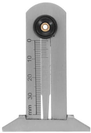 ibasenice Calibro Profondità Battistrada in Acciaio Inox 0-30 Mm Scala Vernier, Misuratore Compatto per Pneumatici Auto, Camion e Moto, Strumento Preciso per Sicurezza e Manutenzione Gomme