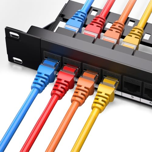 Cat6 Patch Panel, Pro Rj45 110 Network cable Port Straight Plug Cable Management Frame, High-Speed, Stable Transmission, Durable, Anti-Rust For Home, Office, Industrrial Use (24 Port 1U Rack)