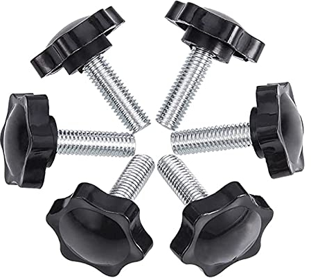 Increway - viti con testa zigrinata a forma di stella, con filettatura M6, M8, M10, da 25 mm, adatte per maniglie e manopole