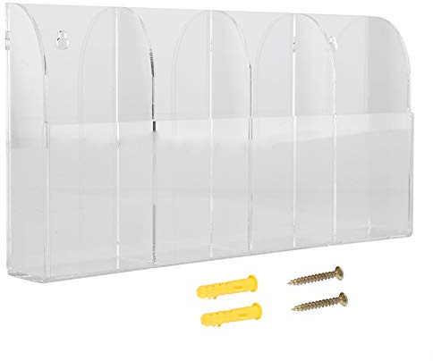 Fydun 4 Grid Remote Control Storage Acrylic Air Conditioner Remote Control Holder Case Storage Box Wall Mount