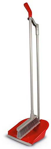 TONKITA | Hardy Set Alza Immondizia, Scopa e Paletta con Manico, Set Per Raccogliere La Polvere, Scopino, Per Tutti i Tipi di Pavimenti - Made In Italy