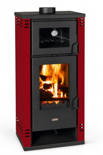 Prity EEK A+ kamin med bakfack K2 GT F Bordeaux – 8,1 kW