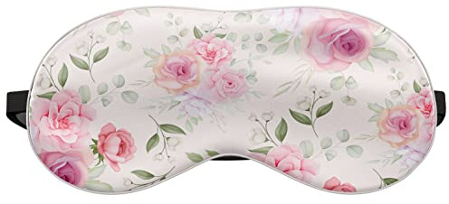 Schlafmaske Reise Relax Augen Abdeckung Bett Emoji Nickerchen Augenbinde Blumen Rosen [042]