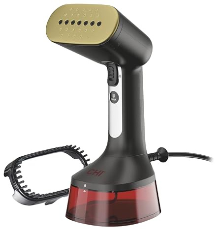 CHI Handheld Garment Steamer for Clothes, Fabric Brush, Large 300 ml Water Tank, 2 Steam Modes, Ergonomic Handle, Portable Steamer for Clothes, 10’ Cord, (11590)