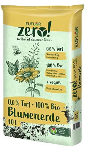 Euflor Zero! Bio Blumenerde Pflanzenerde Universalerde torffrei, vegan (40 Liter), 35812520