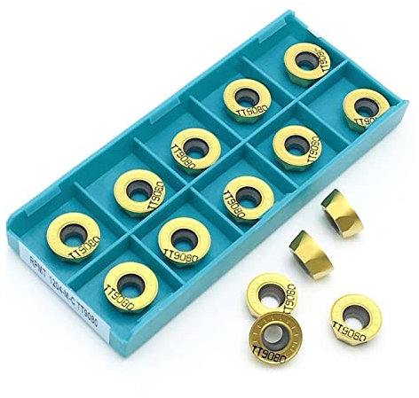 Coupeur de fraisage de surface Insert de carbure RPMT1204 M C TT9080 CNC Outil de machine à outils de la machine Tôle d'outil de coupe en métal TTMT1204 TT9080