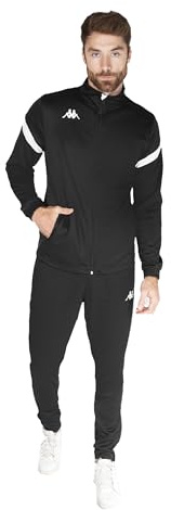 Kappa Dalcito Tuta da ginnastica, Nero / Bianco, XXL Unisex - Adulto