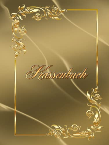 Kassenbuch Friseursalon Budgetplaner Mobiler Friseur Notizbuch Kleinunternehmer Barbier Finanzplaner mit Tabellen Einnahmen & Ausgaben Kontoübersicht ... 100 Seiten DIN A4 Haushaltsplaner Gold 02