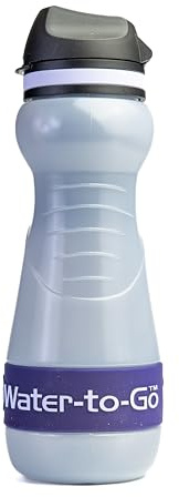 Water-to-Go Eco Active BPA-Free Filter Bottle & Purifier, 550ml, Berry | Removes 99.99% of viruses, bacteria, parasites, chemicals & microplastics. BPA-free, leakproof - travel, hiking & cycling.