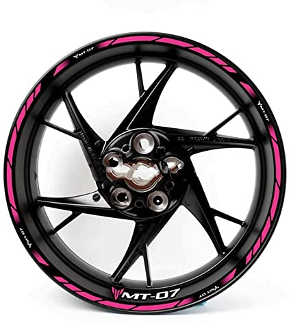 ROANNY Felgenband Reflektierende Motorrad-Radaufkleber Felgenaufkleber MT07 Logo-Set Für Yamaha MT 07 2020 2021 (Color : 10)