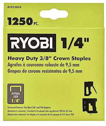 RYOBI Agrafes couronnes robustes de 0,95 x 0,6 cm (1 250 pièces)