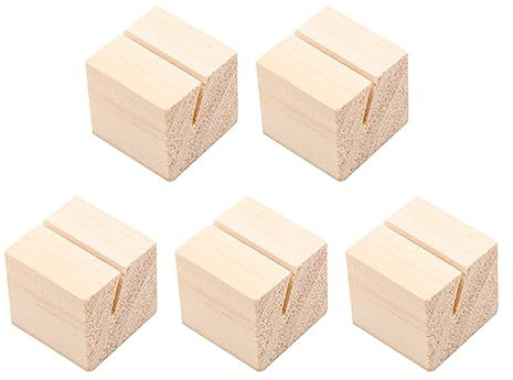 Luxshiny 10stücke Holz Kartenhalter Pack Quadratischer Fotoständer Aus Hochwertigem Kiefernholz Für Memos Hochzeiten Und Bürodekoration