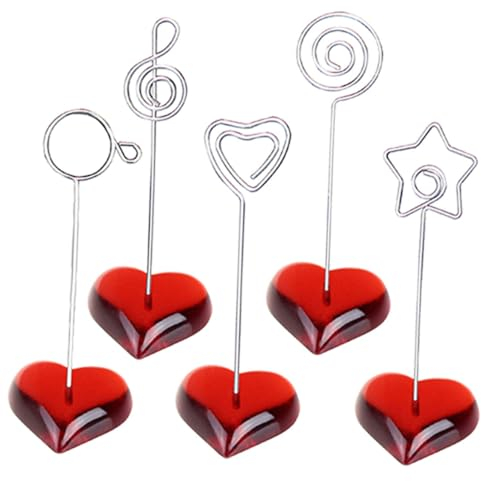 VILLFUL 5stücke Teiliges Tischkartenhalter Aus Metall Und Resin Hochzeits Und Fotohalter Für Namensschilder Menükarten Und Memo-notizen Für Feiern Und Besondere Anlässe