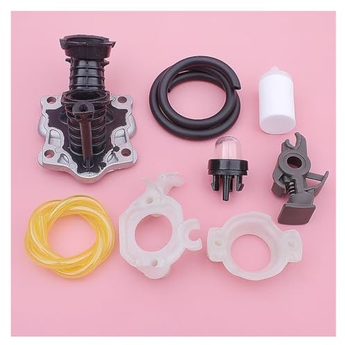 Manoud Kit di Controllo della Parete della Flangia del Tubo del collettore di aspirazione for Motosega Husqvarna 445 445E 450 450E 544082301 Tubo Flessibile della Linea del Filtro del Carburante