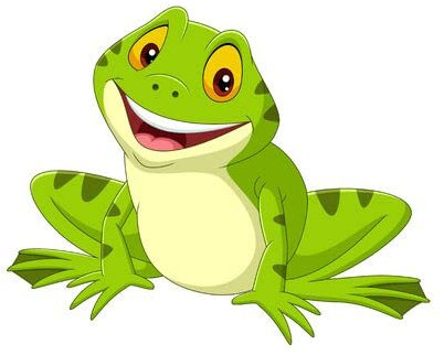 adrium Acryl-Bild 40 x 40 cm: Vektorillustration des glücklichen Frosches der Karikatur auf Weiß (141459410)
