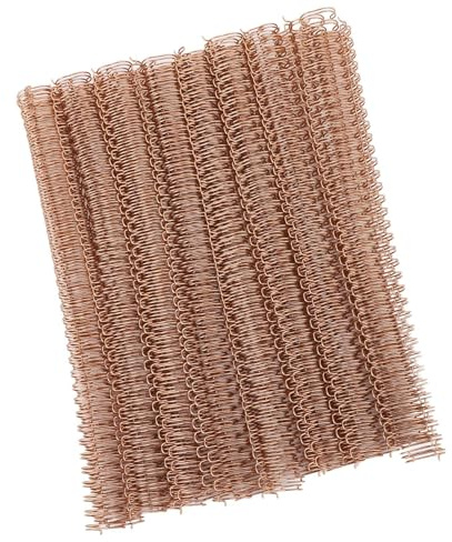 120 Arks Kapacitet Dubbelslinga Bindningsringar, 9/16 Tum Spiral Loop Trådar, järn- och Nylonkonstruktion med 3:1 Stigning, för Bindning Av Dokument (Rose guld)