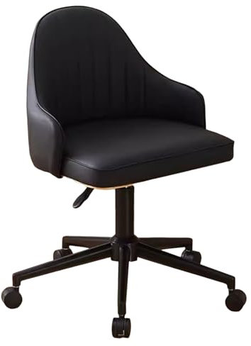 Bürodrehstuhl, Schreibtischstuhl, Drehsessel, Bürostuhl aus Kunstleder mit schwarzem Rahmen, höhenverstellbarer Computer-Arbeitsstuhl, rollender ergonomischer Gaming-Stuhl mit Rädern