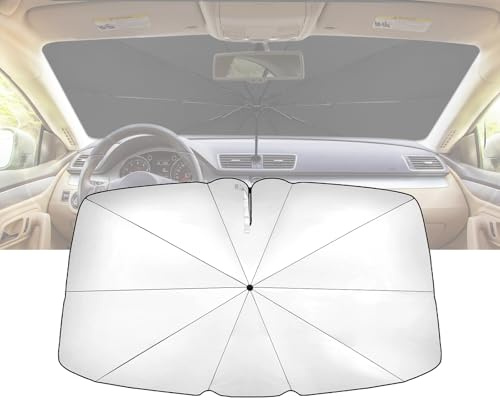 Parasol de Coche para el Parabrisas Plegable con Anti UV Rayos, Parasol Coche Delantero para Mayoría de Coches, SUV (140 x 79CM)