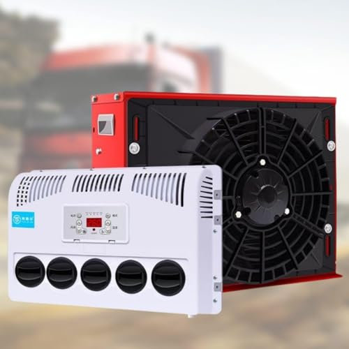 Climatiseur 12v/24v pour camping-car avec télécommande, sortie d'air rotative à 360°, unités intérieures/extérieures pour camion, camping-car, bateau, camping-car, caravane,24V