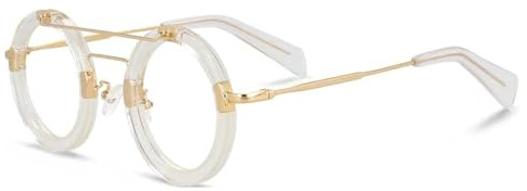 glasögonbågar Runda glasögonbågar Acetate Herrglasögonbågar med ram Retro damglasögonbågar Antiblått ljus Glasögonbågar Enkelhet