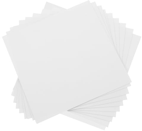 DOITOOL Autocollants Carrelage Mural Auto-Adhésifs 10 Pièces Résistants à L'Huile L'Eau Amovibles Faciles à Cuisine et Salle de Bain Décoration Intérieure PVC Blanc 20X20 Cm