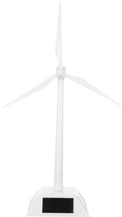 SUPVOX Moulin à Vent Solaire Modèle Jouet De Bureau Rotatif Plastique Blanc Kit De Maison Miniature Soi-même Décoration Intérieur
