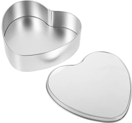Scatola di Latta a Cuore Sublimabile Argento in Ferro per Caramelle
