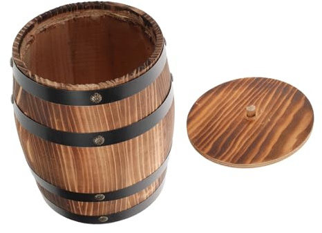 FIXOSHEE Porte-ustensiles Vintage Mini 20 Cm En Bois Carbonisé Multifonctionnel Pour Couverts Fourchettes Cuillères Rangement Bureau Maison La Cuisine