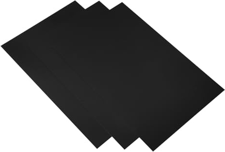 ROMISBABA Placas De Aluminio Anodizado Negro 11.81X7.87In 3 Piezas Resistentes Para Grabado Y Señalización Industrial Con Bordes Lisos Y Corte Preciso