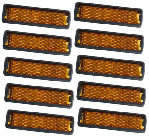 GOOHOCHY 10 Riflettori per Pedali Bicicletta Mountain Bike Resistenti e Impermeabili Accessori Sicurezza Notturna con Fissaggio Facile e Antiscivolo per Offroad