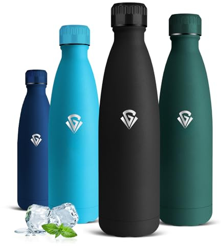 Gourde Isotherme, Gourde 750 ml, sans BPA, Gourdes Inox, 24h Froid & 12h Chaud, Bouteille Isotherme, Anti Fuite, Double Vide, Bouteille d'eau pour École, Bureau, Voyage, Camping