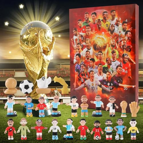 Calendario De Adviento De Fútbol, Calendario De Adviento De Navidad De 24 Días Para Niños,Decoración Navideña, Juego De Fútbol, Calendario De Cuenta Regresiva De Navidad, Regalos