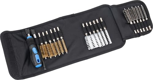 Condor Werkzeug 9502 | Bürsten-Satz | 20-TLG. | Stahl/Nylon/Messing-Besatz | ø 8-19 mm | 1/4 | Rundbürsten | Drahtbürsten | Reinigungsbürsten | Profi Werkzeug